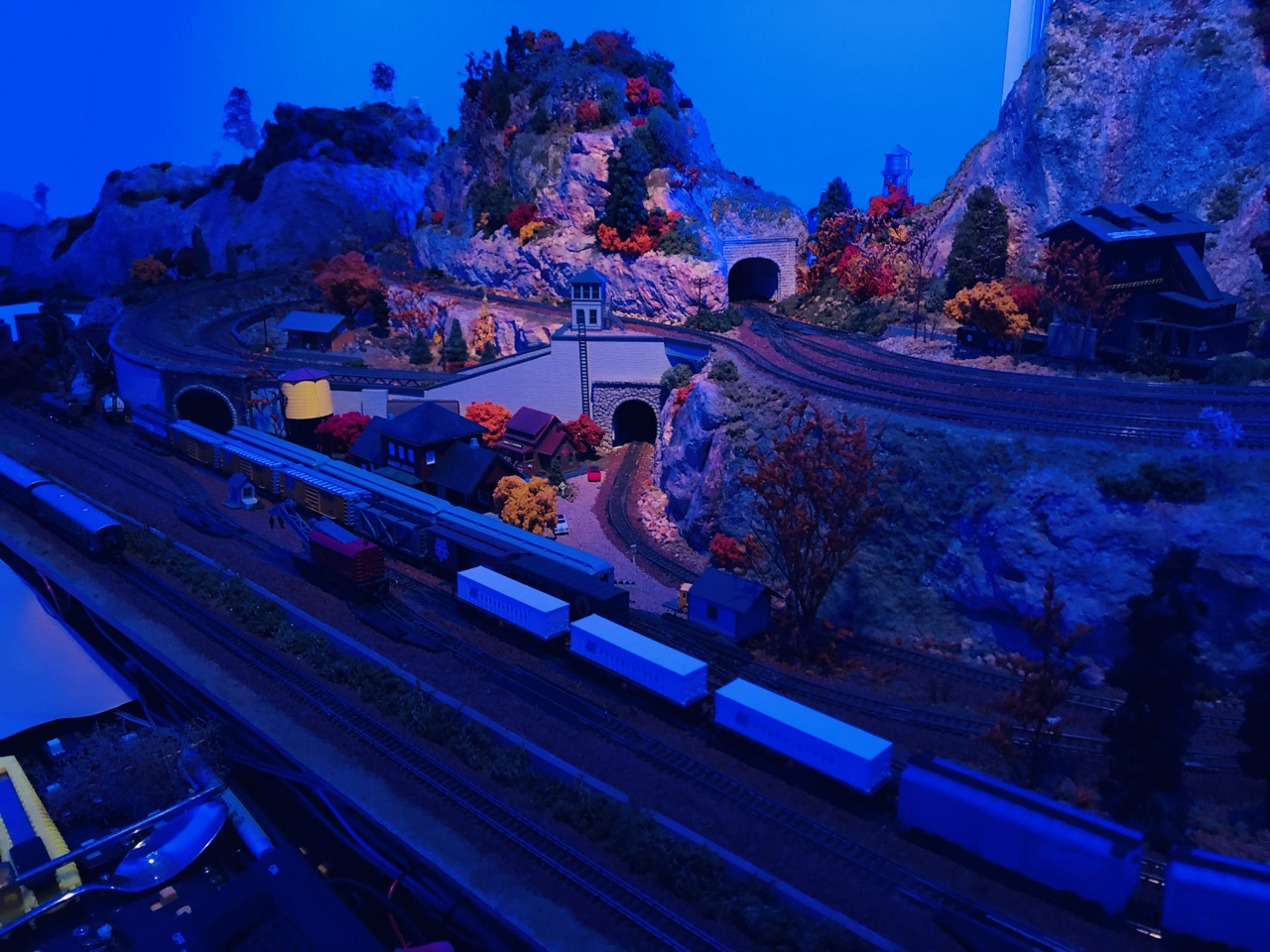 Blue Ridge & Southern Model Railroad at Night