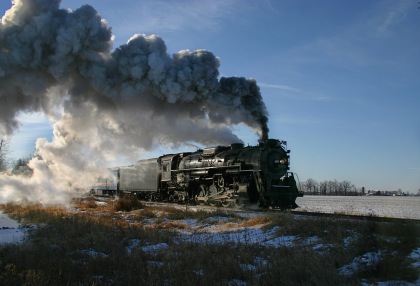 Restored steam train