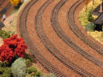 Model railroad track ballast